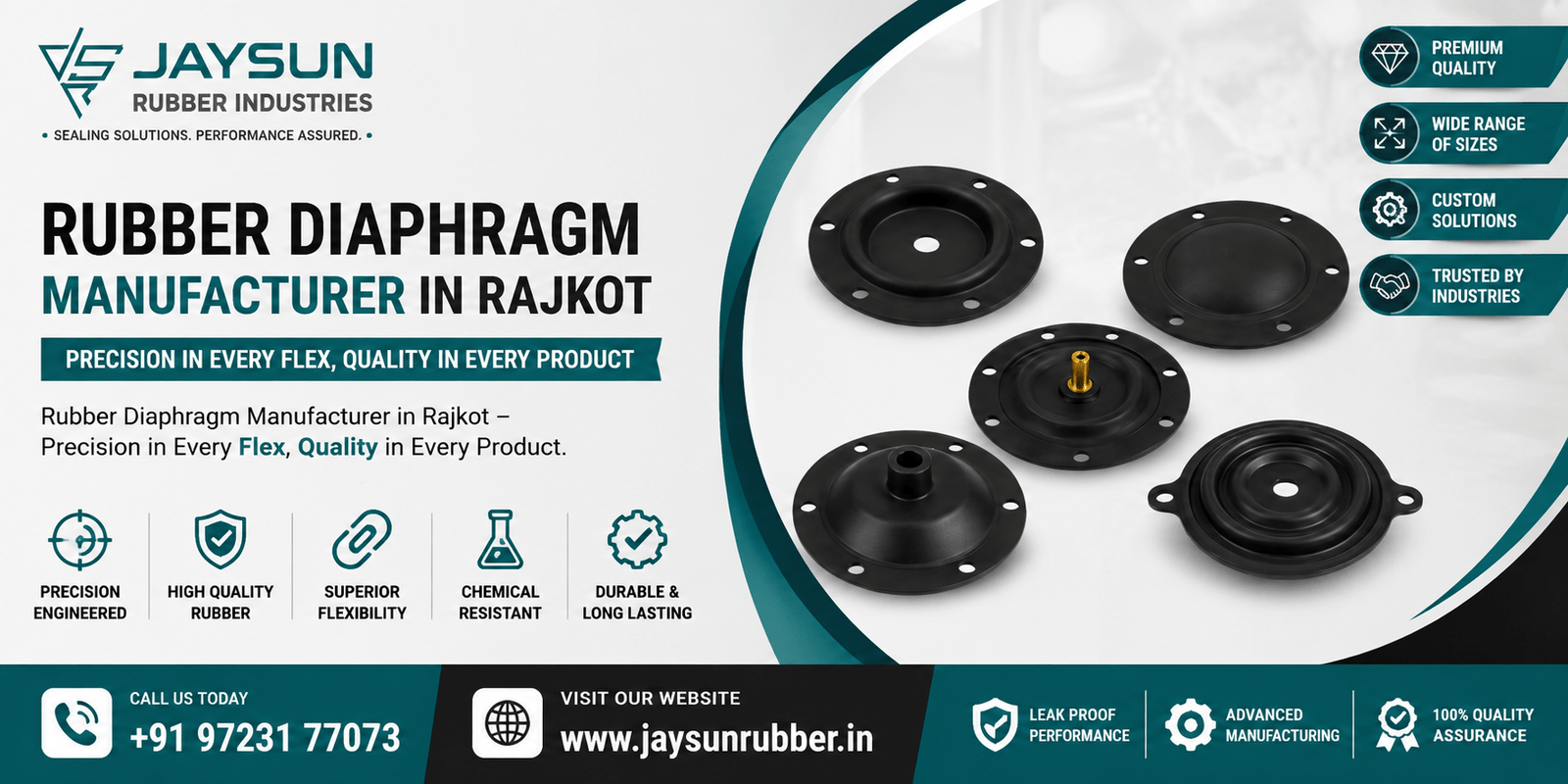Rubber Diaphragm Manufacturer in Rajkot